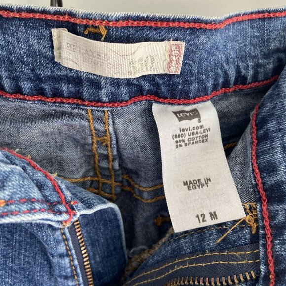 Levi’s 550 Jeans Women’s Stretch Boot Cut - Size 12M (32 x 31.5) - Dark Blue - Picture 7 of 13
